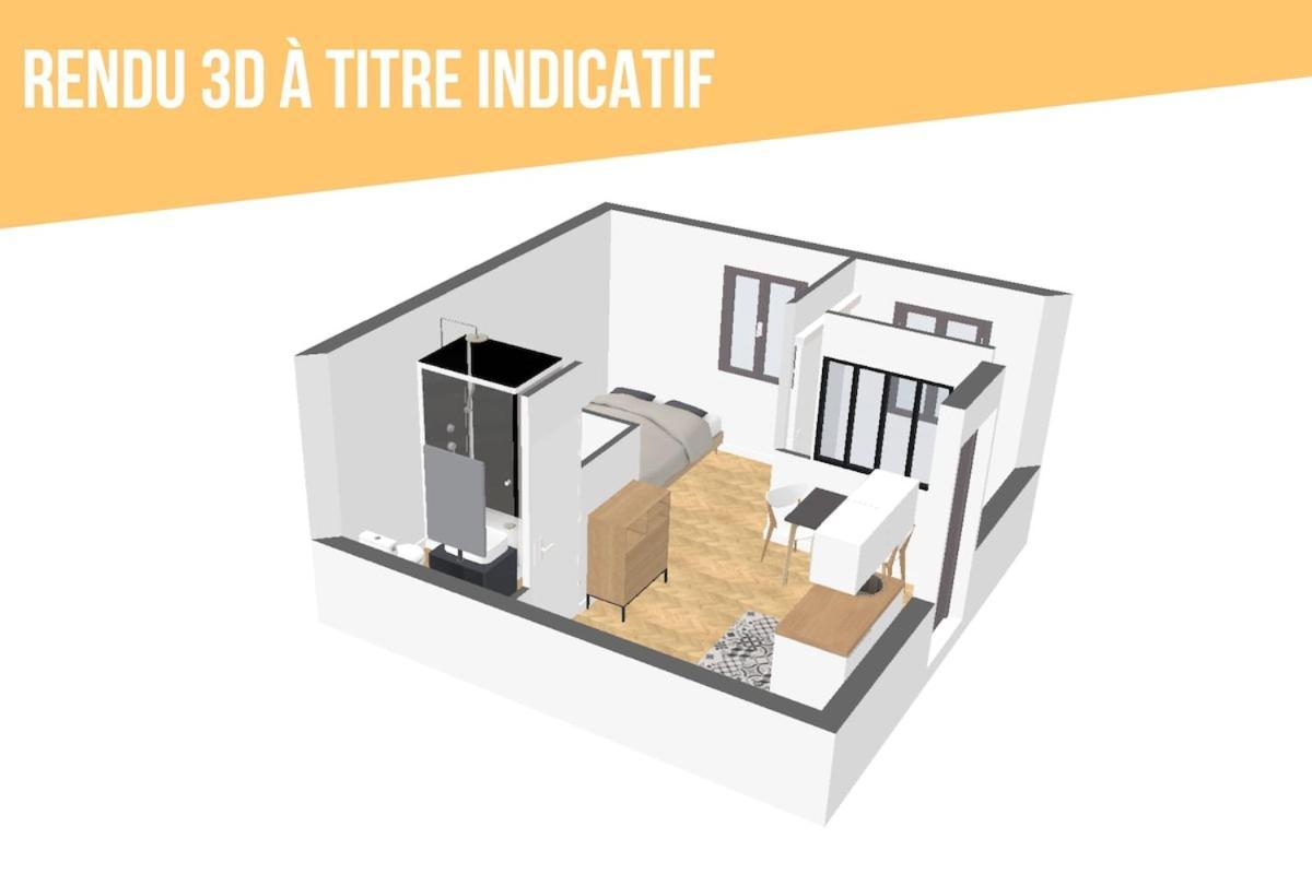 Grand Studio Avec Espace De Travail Toulouse Exteriör bild