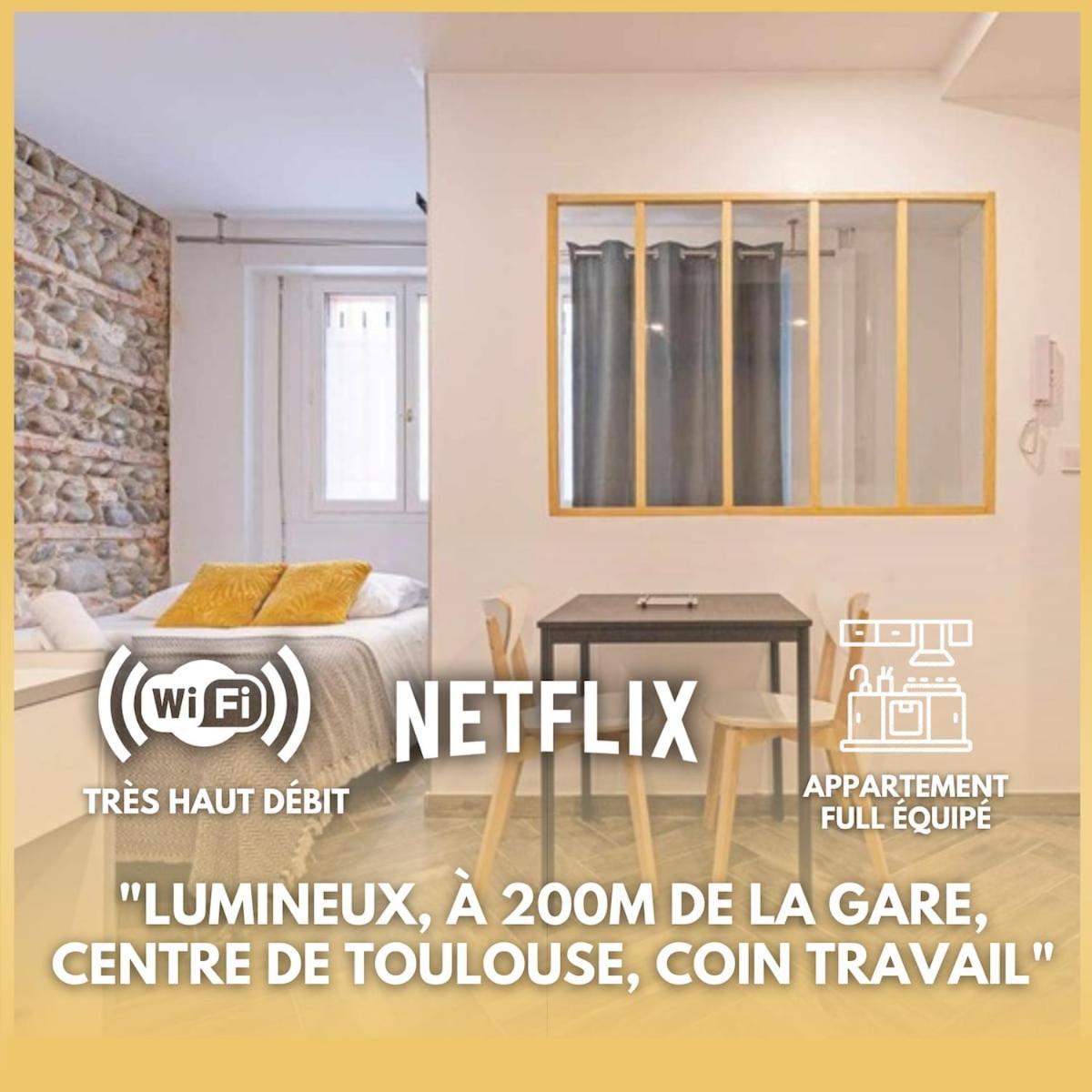 Grand Studio Avec Espace De Travail Toulouse Exteriör bild